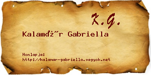 Kalamár Gabriella névjegykártya